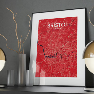 Bristol, carte de la ville, impression