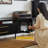 Spacious smooth TV stand solid wood-106616661