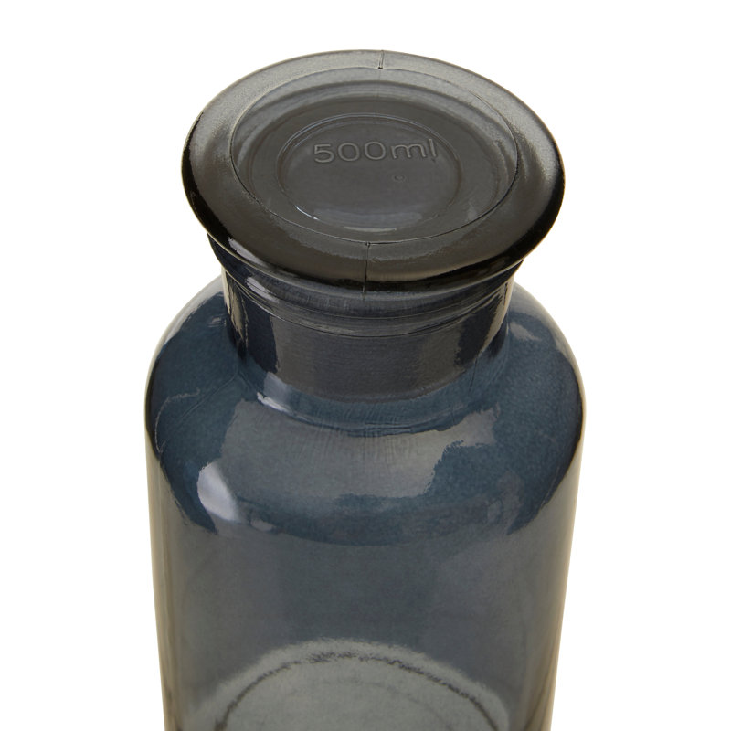 Small Reagent Bottle, Grey, 18cm H x 8cm W x 8cm D