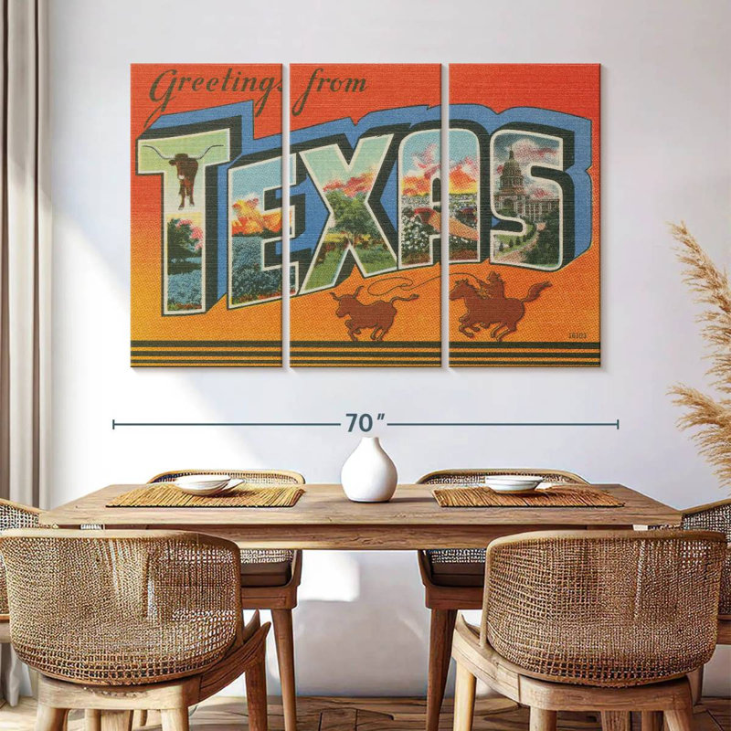 Sebbie Greetings From Texas, 42" H x 65" W