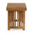 Wood Side Table - Foldable With Slat Design, 21.25W X 13.91D 15.89H In Top,