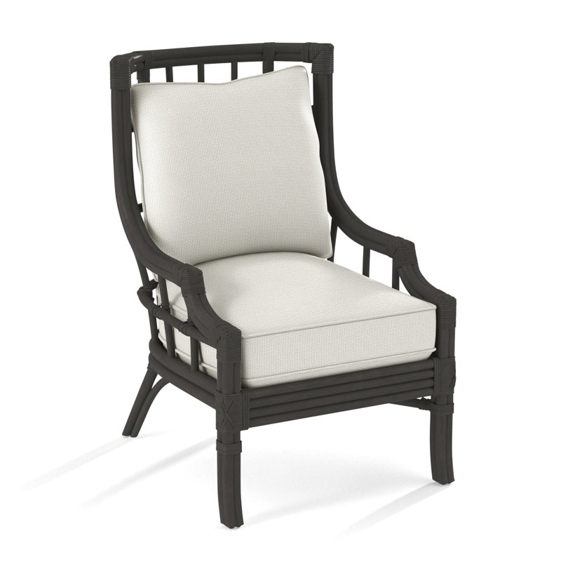 Seville Armchair, Vanilla Crypton Performance; 0822-91, Antique Black