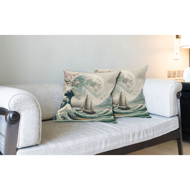 Fabric Reversible Throw Pillow, 24"H x 24"W, Square