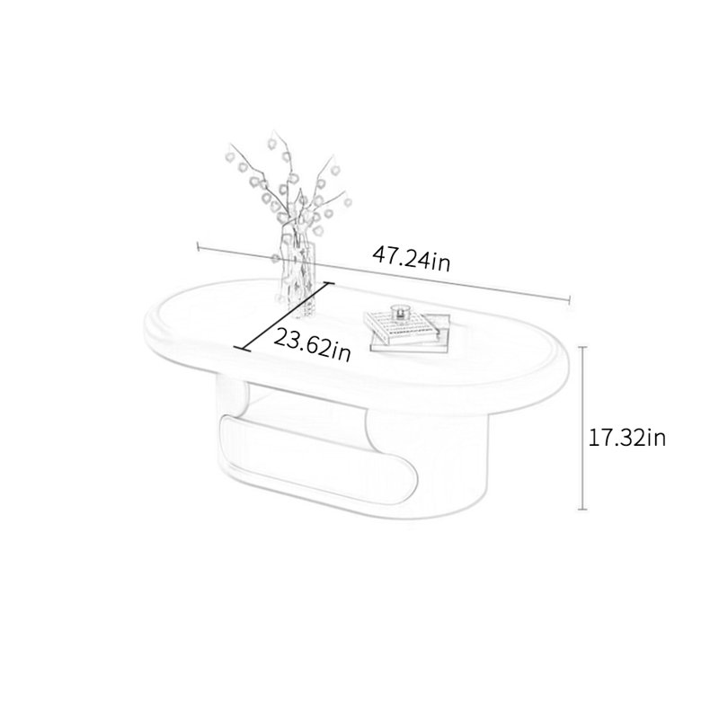 Table de bout Design Sens, H 17,32 po x L 47,24 po x l 23,62 po