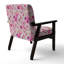 Chaise d'appoint florale - Fauteuil gris fuschia Whisper-226905332