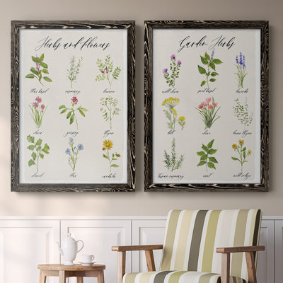 " Herbs And Flowers " 2 - Pieces