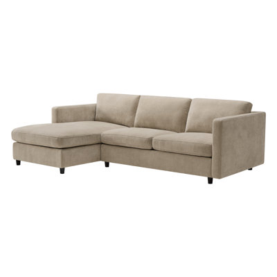 Fleetwood 99.25" W L-Shaped Sectional With Removable Cushions