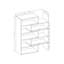 Rhiannan 187.7cm H Geometric Bookcase-2058305005-2098400823