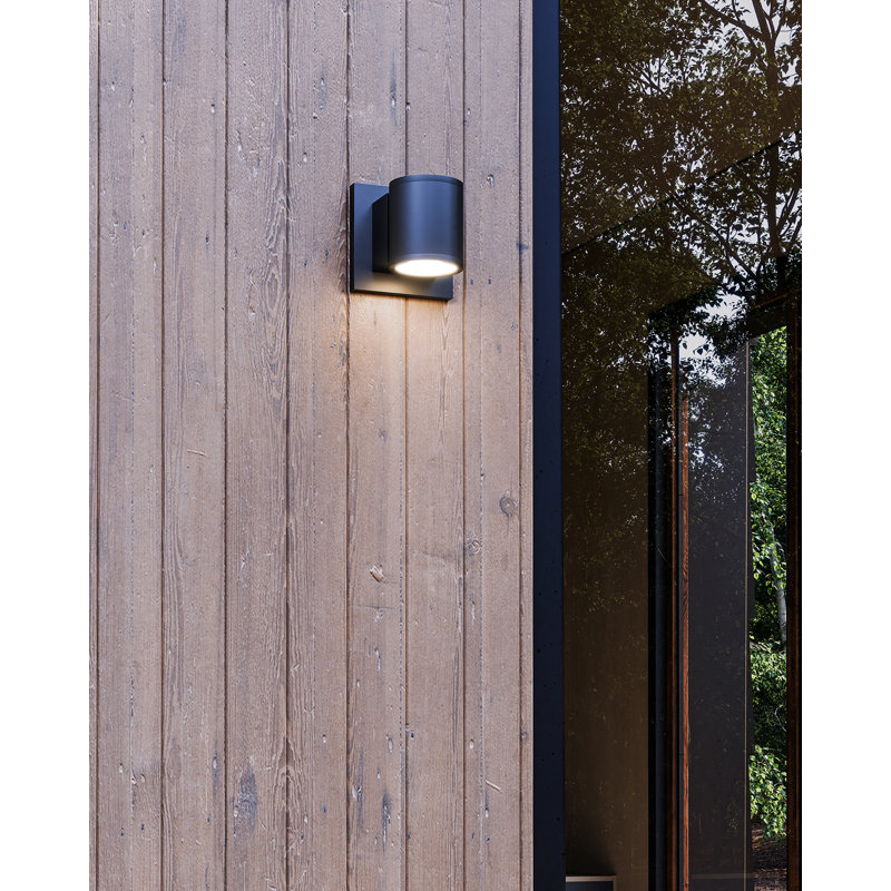 Griffith 1 - Light LED Outdoor Armed Sconce, 4.63" H x 4.63" W x 4.75" D, 8