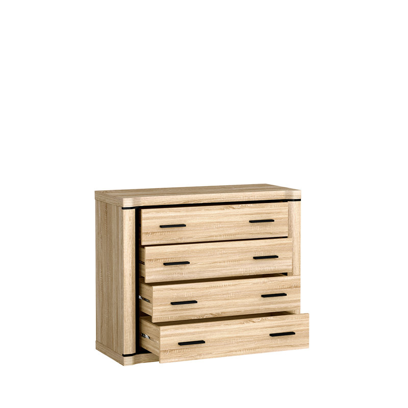Temmo Laminate Rectangle Accent Chest, Sonoma Oak