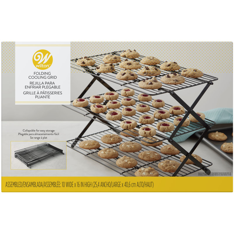 Wilton 3-Tier Black Metal Collapsible Cooling Rack