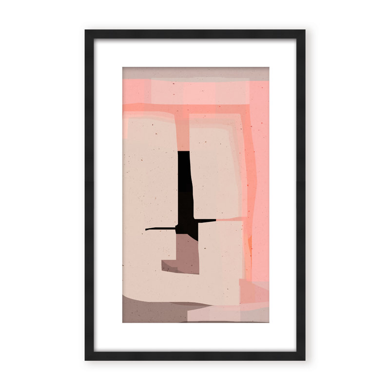 Abstract Phase 1 by  - Picture Frame Painting on Paper, 36" H x 24" W x 1.125" D, Framed Print, Brown