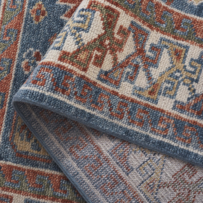 Samarkand 119 Area Rug In Blue / Beige, Rectangle 6' x 9'