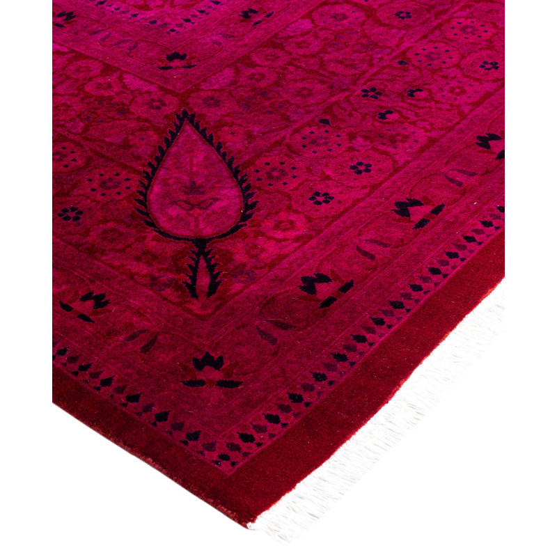 Overdyed One-of-a-Kind 9' 1" X 12' 0" Hand Knotted Area Rug