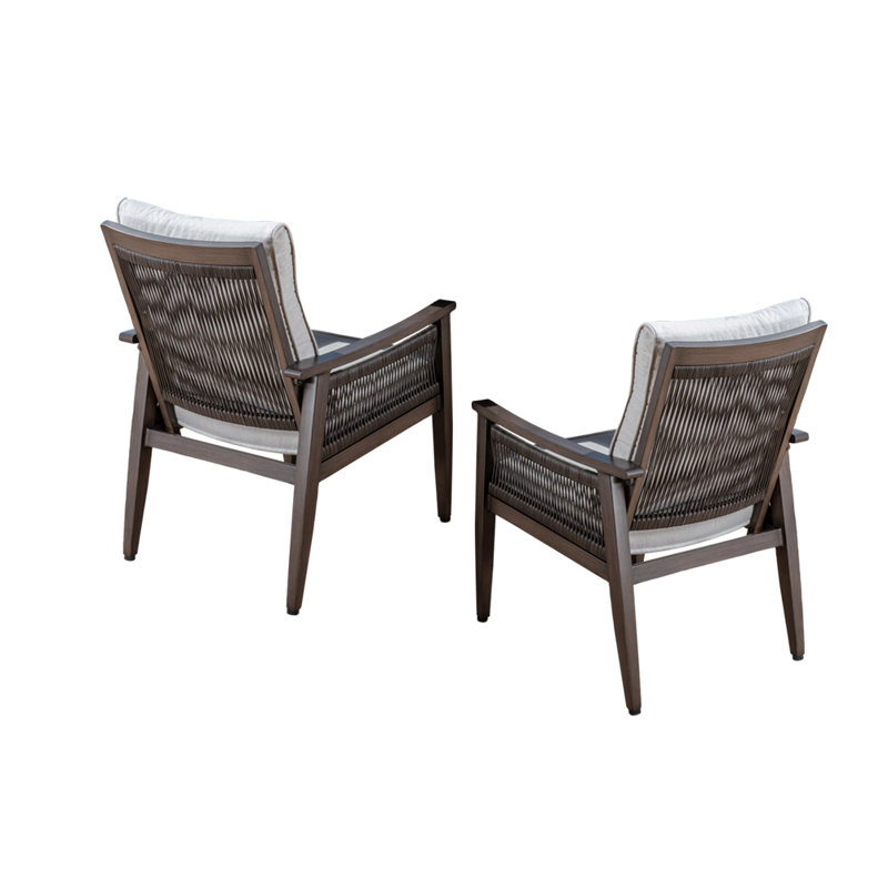Fauteuil de terrasse avec coussin Andreana