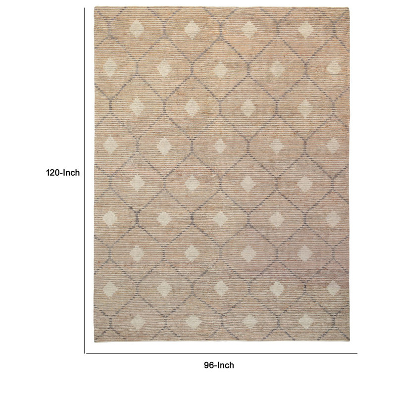 Reign Geometric Area Rug in Brown, Rectangle 9' x 12'