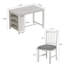 Ensemble de table de salle à manger 5 pièces en bois massif 5 pièces et 4 chaises-1138607936