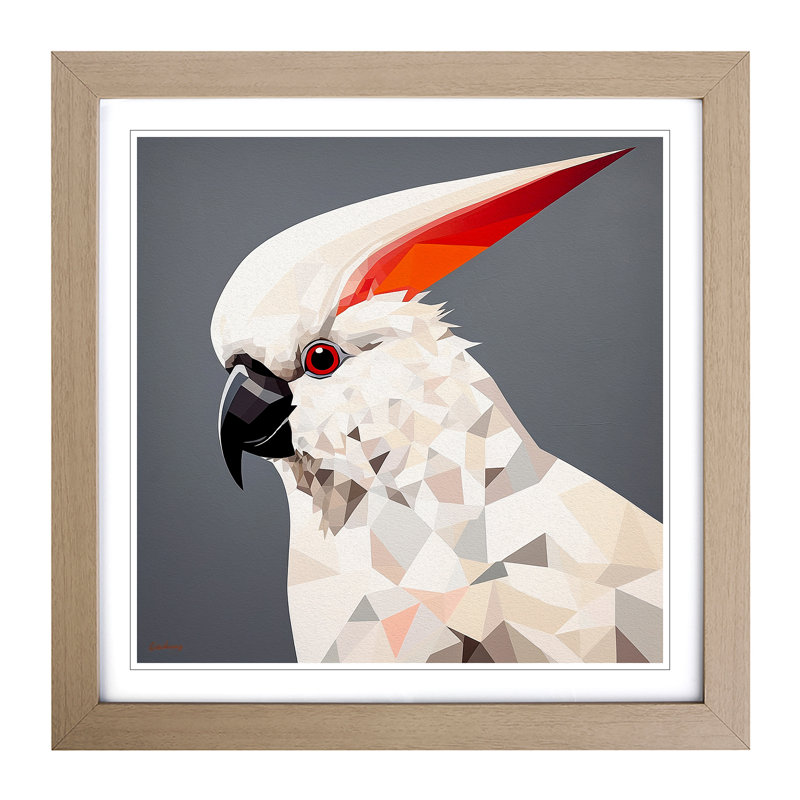 Cockatoo Constructivism No.4 - Framed Print, Oak