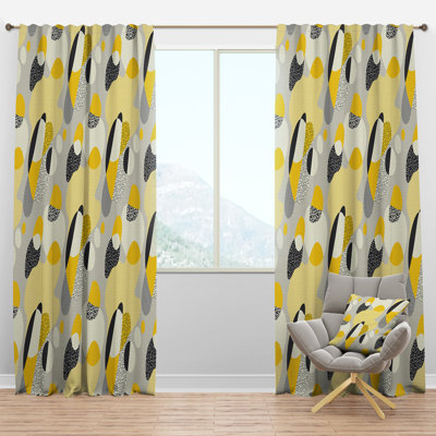 Panneau de rideau simple semi-diaphane avec passe-tringle Design V