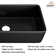 Fireclay Farmhouse Apron Kitchen Sink With LED Function Kitchen Faucet