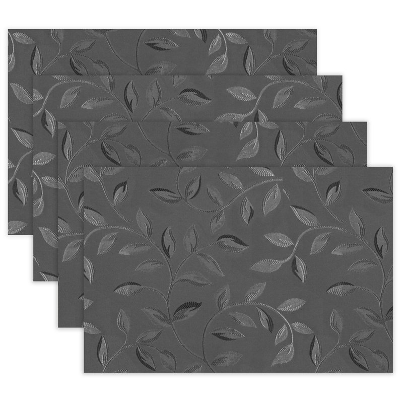 Ensemble de napperons 4 pièces Vines, Noir