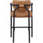 Tabouret de bar rembourré en cuir Serava-129631236