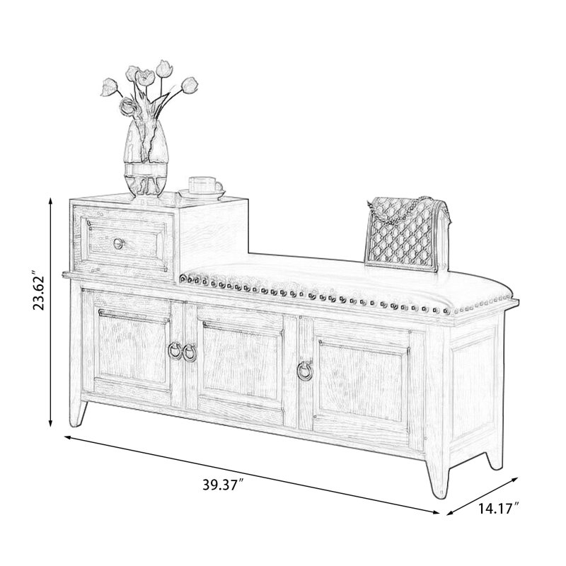 Banc de rangement Cherry