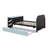 Full Size Wood Daybed With Twin Size Trundle, Built-In Desk, USB Charging Ports, Gaming Style Multifunctional Bed For Teens-1526778642