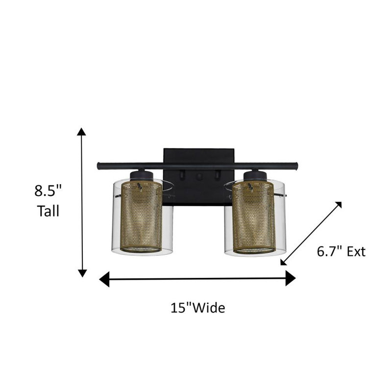 Éclairage pour meuble-lavabo à intensité variable Aimme, 2, Transparent