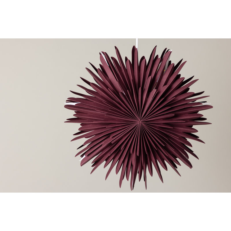 Brooklana 1 - Light Geometric Pendant, 46cm H x 46cm W x 46cm D, Dark Red
