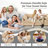 Eleen 5-piece 112.6"W Chenille Modular Sectional, Seat Underneath Storage Basket, 2 Storage Ottomans-1120723789