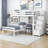 Haana Kids Twin Over Twin Bunk Bed with Drawers-781450293