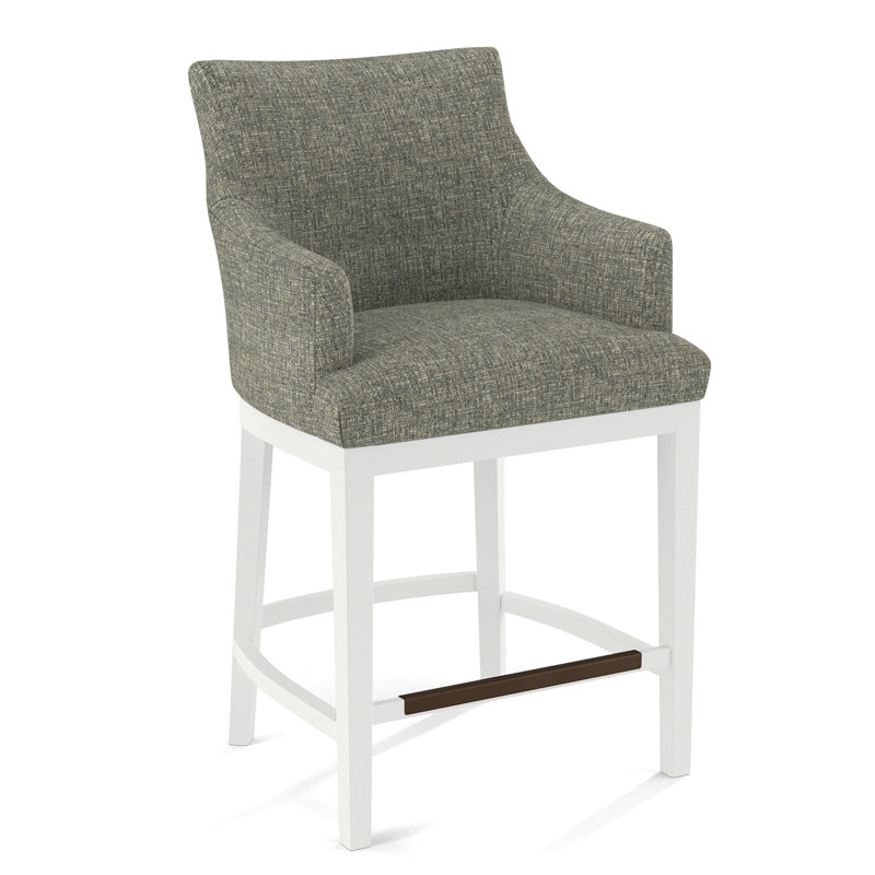 Upholstered Stool, 61527-88, White