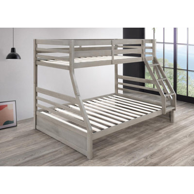 Light Grey Twin Over Full Bunk Bed