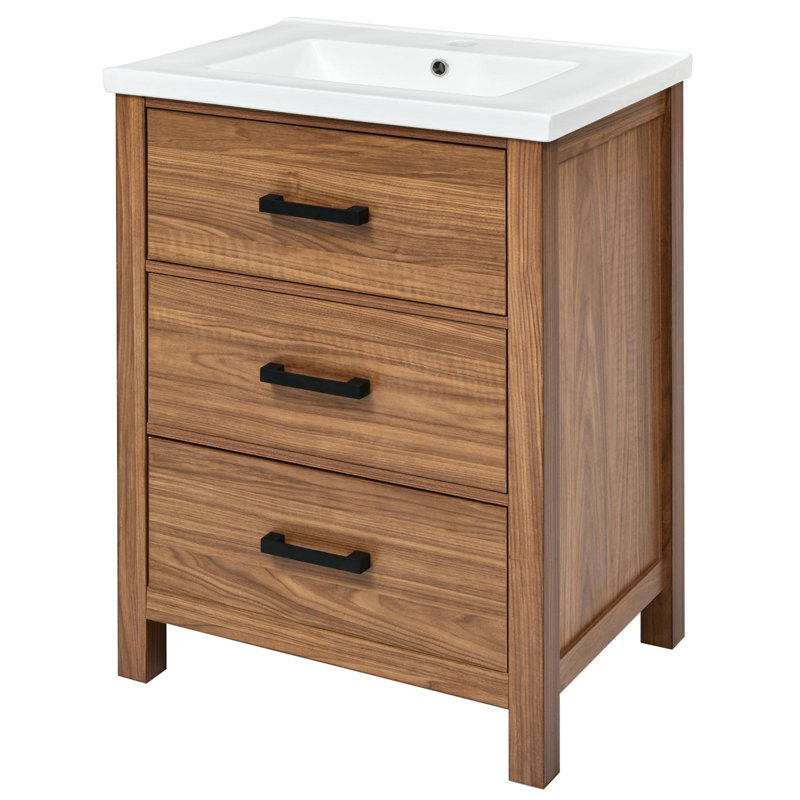 Meuble-lavabo avec lavabo en céramique Fairuza