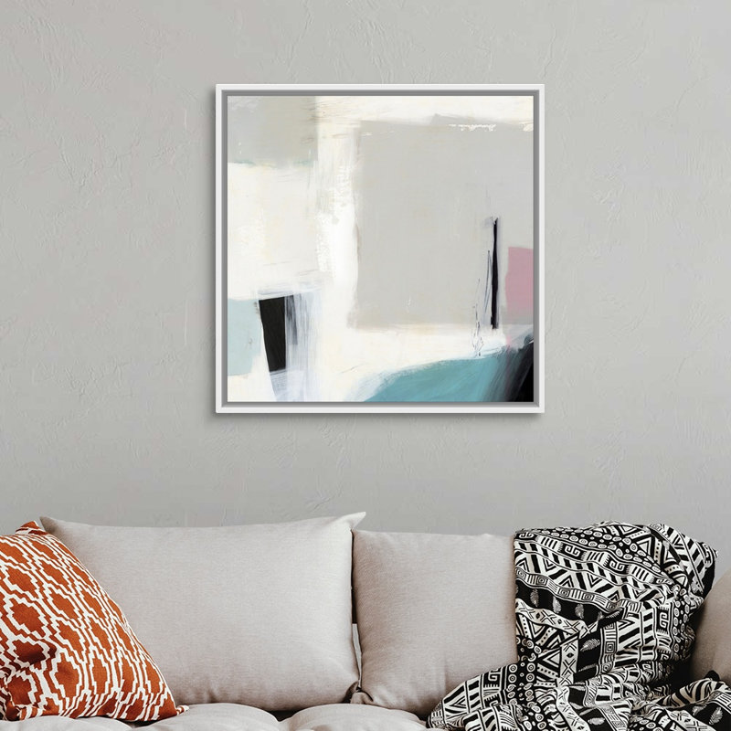 « Soulignement II » par Isabelle Z-impression sur toile, Toile blanche encadrée, H 32 po x l 32 po x P 1,75 po