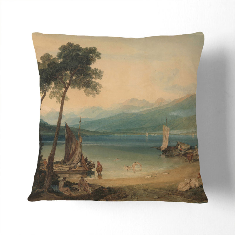 Lake Geneva Scatter Cushion with Filling, 55cm H x 55cm W x 20cm D, Black