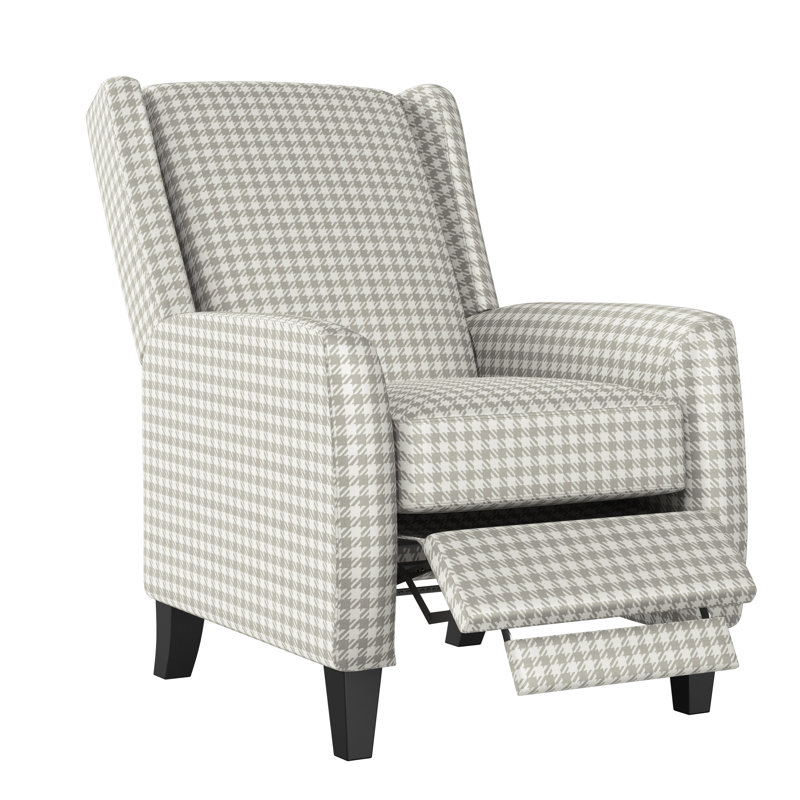 Fauteuil inclinable manuel 28,25 po Dolins, Pied-de-poule gris chiné