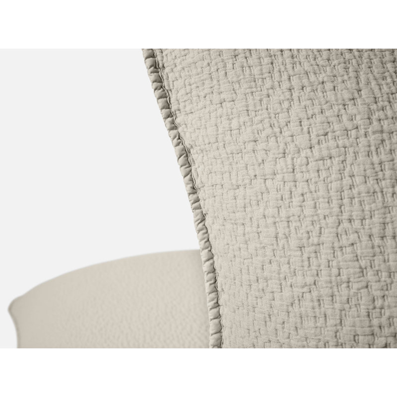 Cascade Organic Matelasse Sham, Standard, Stone