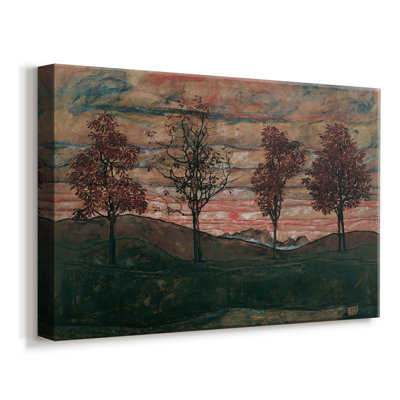 Quatre arbres (Vier Bäume) - Egon Schiele - Toile tendue avec châssis - 1917