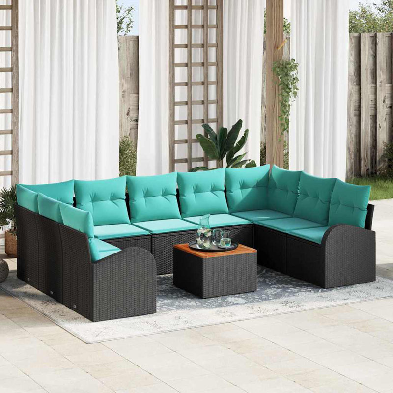 Ensemble de canapé de jardin 10 pièces vidaXL