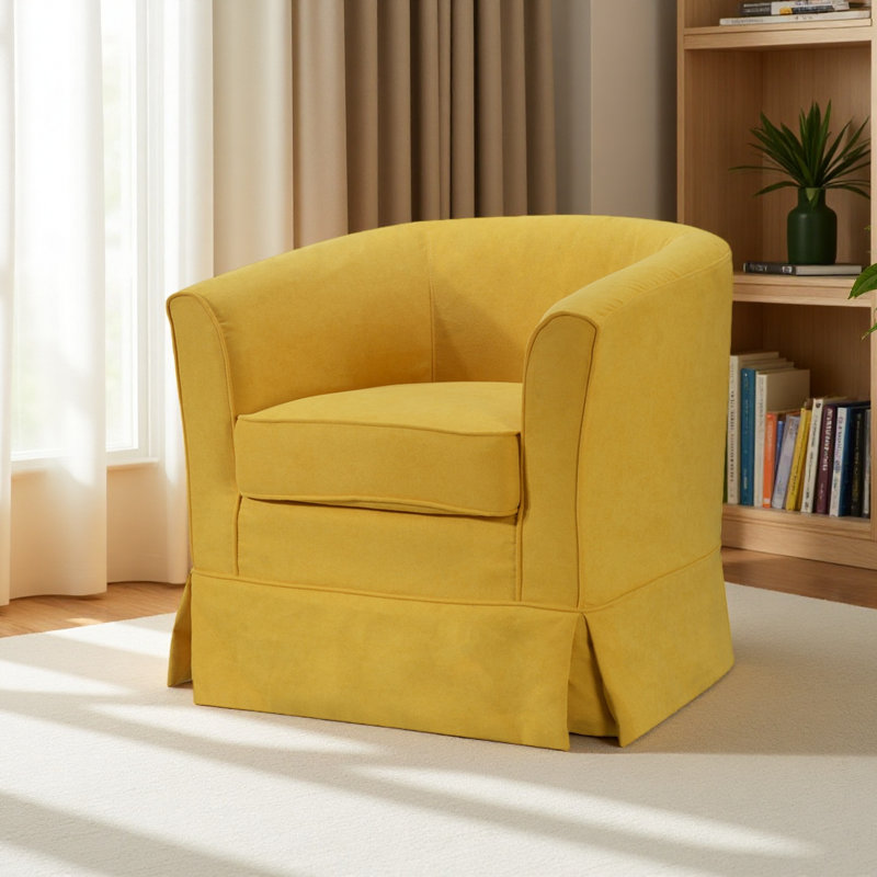 Fauteuil demi-tonneau 28 po, Jaune