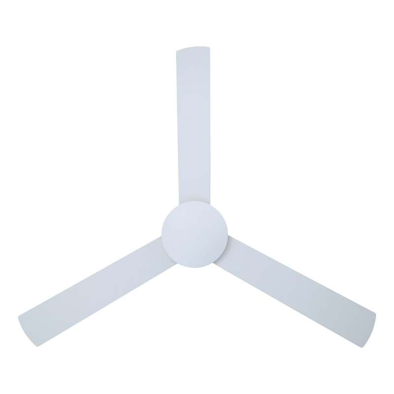 Wodina White 52 inch Ceiling Fan, Satin Brass, White