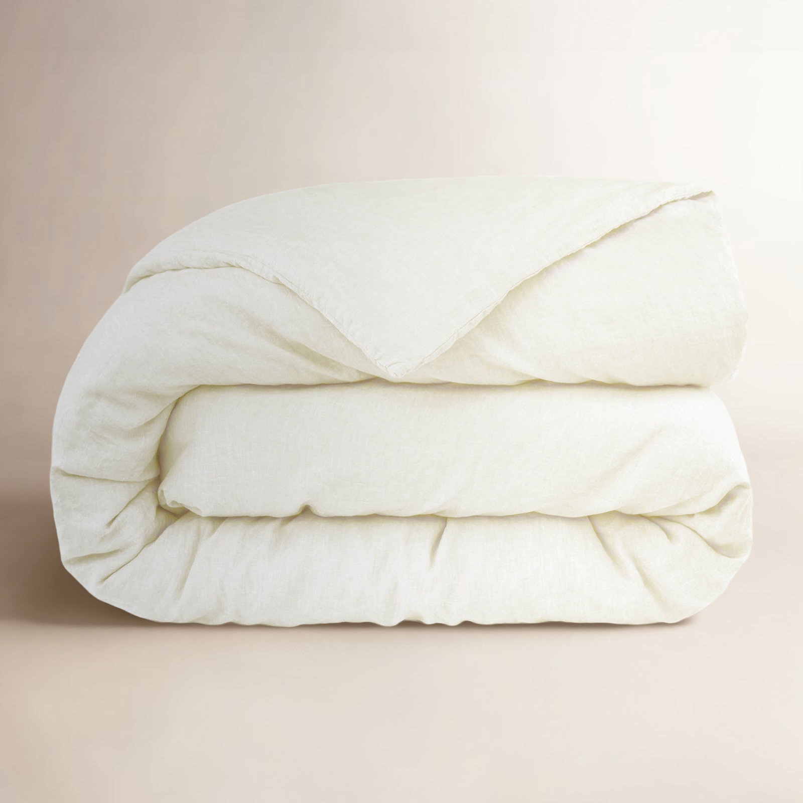 French Linen Duvet Cover Set, King Duvet Cover, Cream