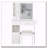 29.2" Small Space Vanity Table with LED Mirror, Power Station, Hair Dryer Bracket and Stool