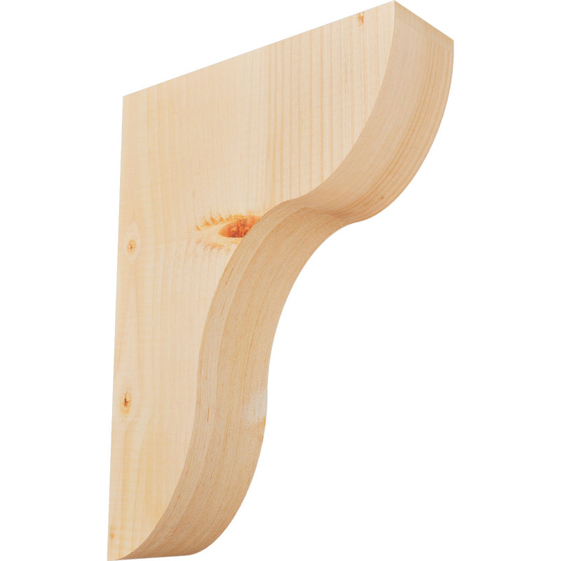 Corbeau Carmel, H 16 po x l 3,5 po x P 12 po, Sapin de Douglas, Lisse