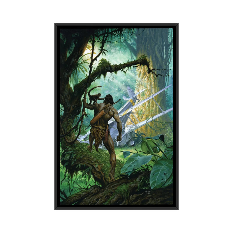 Tarzan's Quest, H 26 po x l 18 po, Cadre flottant noir