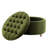 Niche Knight  28" Large Round Pintucked Storage Ottoman With Lift Off Lid - Emerald Green-415443464-415443465