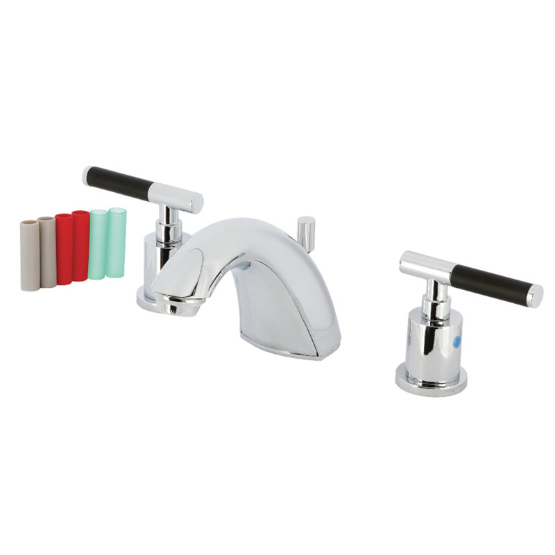 Robinet de salle de bain espacé avec ensemble de drain Kaiser, Chrome poli