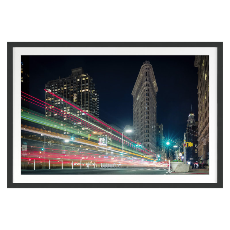 Flat Iron Print, Black, 20" H x 30" W